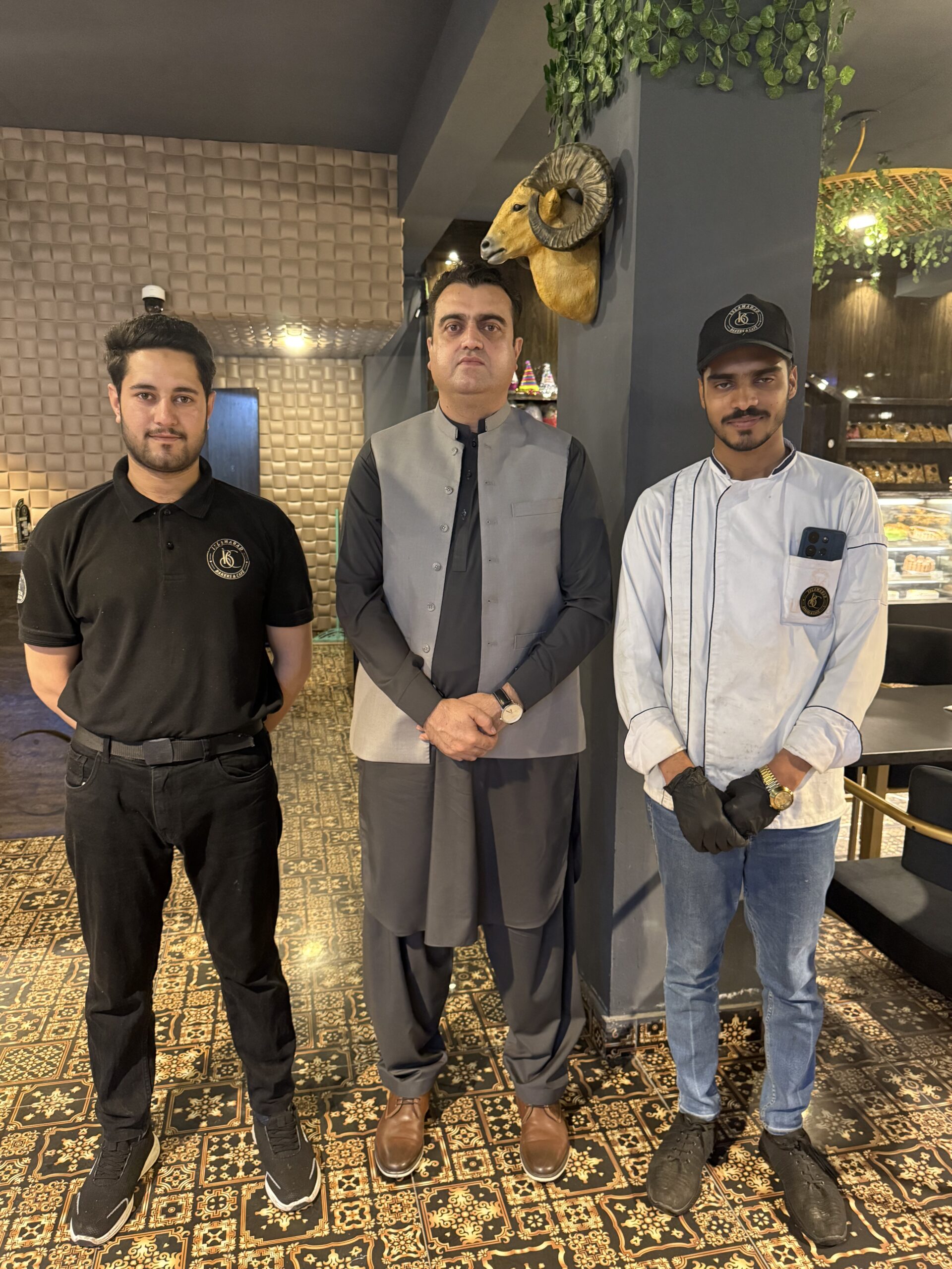 Master Chef preparing food at Islamabad Bakers Cafe